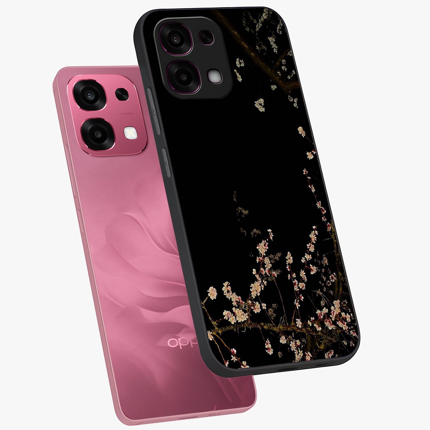 Petal Moon Light With Custom Name Glass Case displayed in angled mockup highlighting delicate petal design with custom name feature.