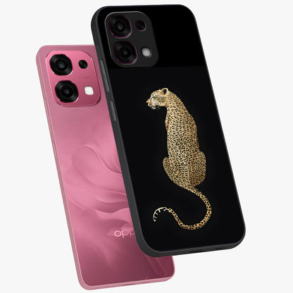 Regal Leopard Glass Case displayed in angled mockup highlighting powerful animal illustration with stylish wild aesthetic.