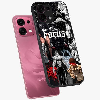 Relentless Power Focus Glass Case displayed in angled mockup highlighting bold statement design with modern aesthetic style.