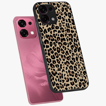 Savage Chic Pattern Glass Case displayed in angled mockup highlighting bold fashion inspired design with chic aesthetic.