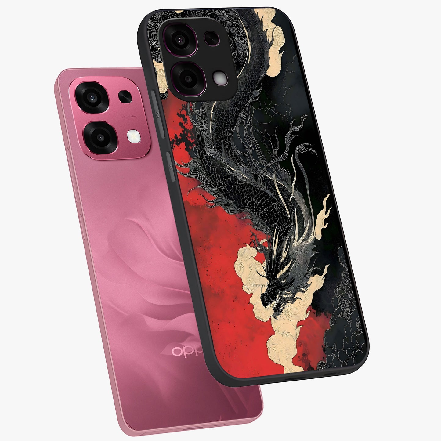 Shadow Dragon Fury Glass Case displayed in angled mockup highlighting powerful dragon illustration with dark fantasy aesthetic.