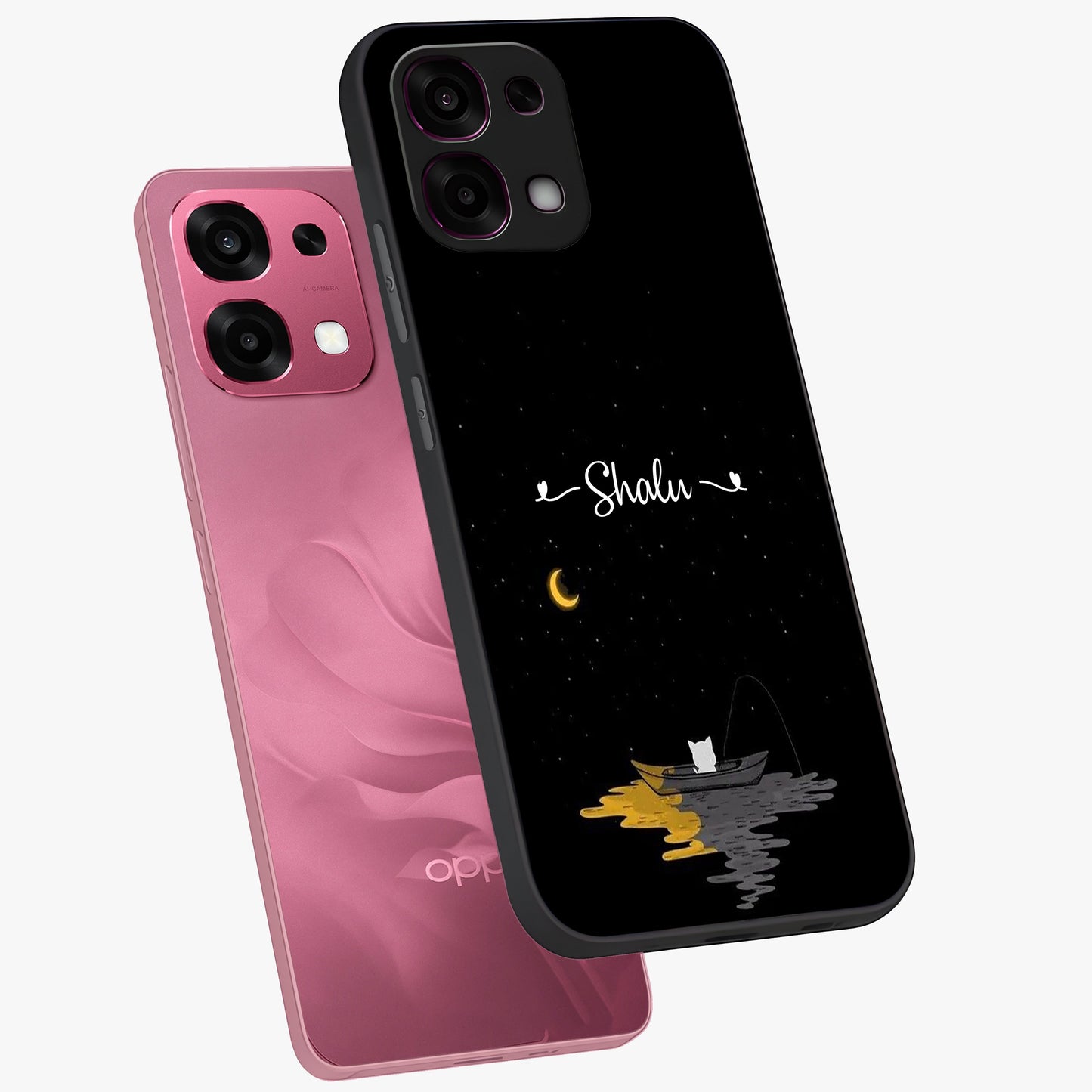 Silent Night Row Glass Case displayed in angled mockup highlighting peaceful evening design with dreamy night aesthetic.