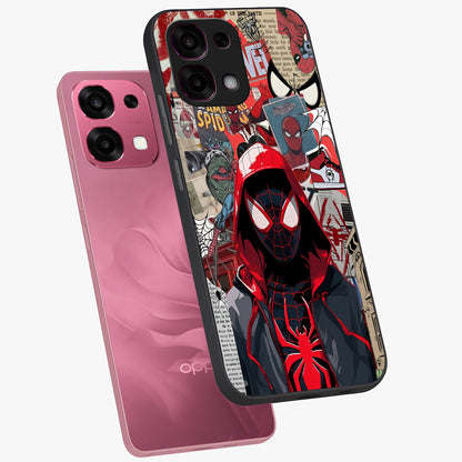 Spider Collage Street Glass Case displayed in angled mockup highlighting dynamic street style collage design with comic aesthetic.