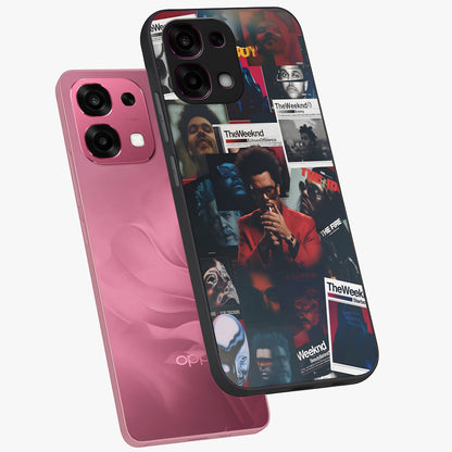 The Weeknd Glass Case displayed in angled mockup highlighting stylish pop culture inspired design with modern aesthetic.