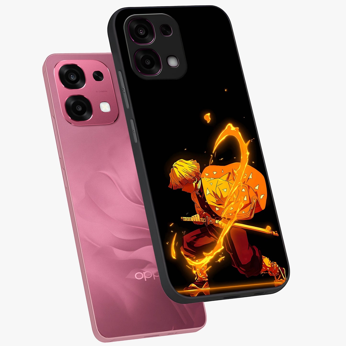 Thunder Flame Execution Glass Case displayed in angled mockup highlighting dramatic fire themed design with intense fantasy aesthetic.