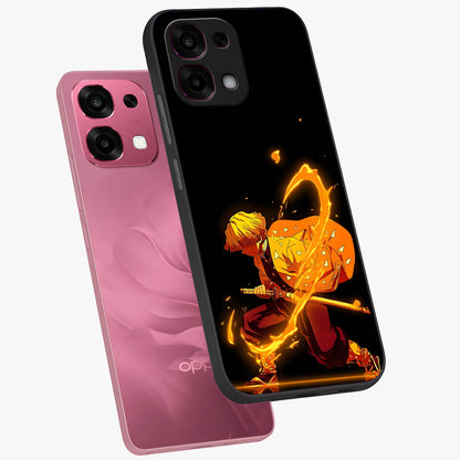 Thunder Flame Execution Glass Case displayed in angled mockup highlighting dramatic fire themed design with intense fantasy aesthetic.