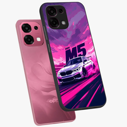 Velocity Drift Pulse Glass Case displayed in angled mockup highlighting dynamic drift design with sporty automotive aesthetic.