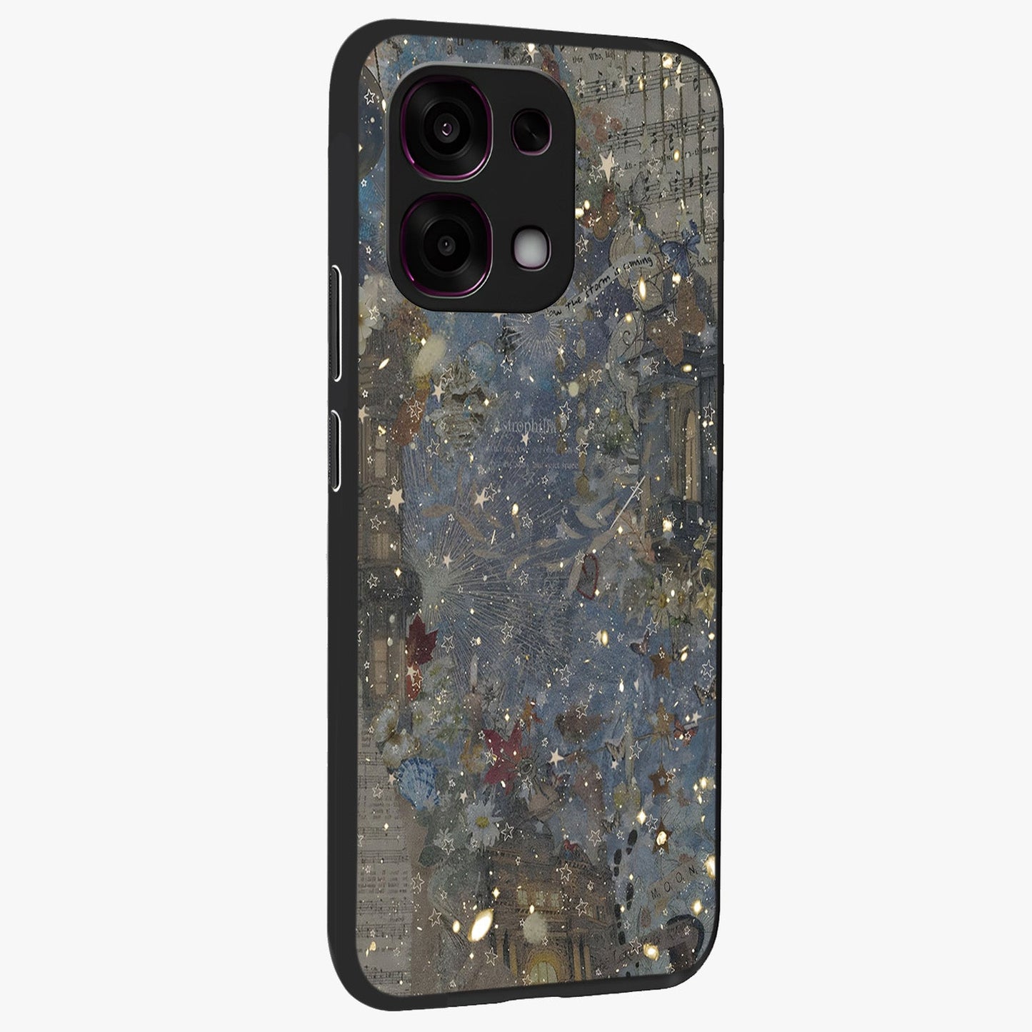 Aesthetic Astrolophia Glass Case upright view showcasing soft aesthetic theme with stylish modern look.