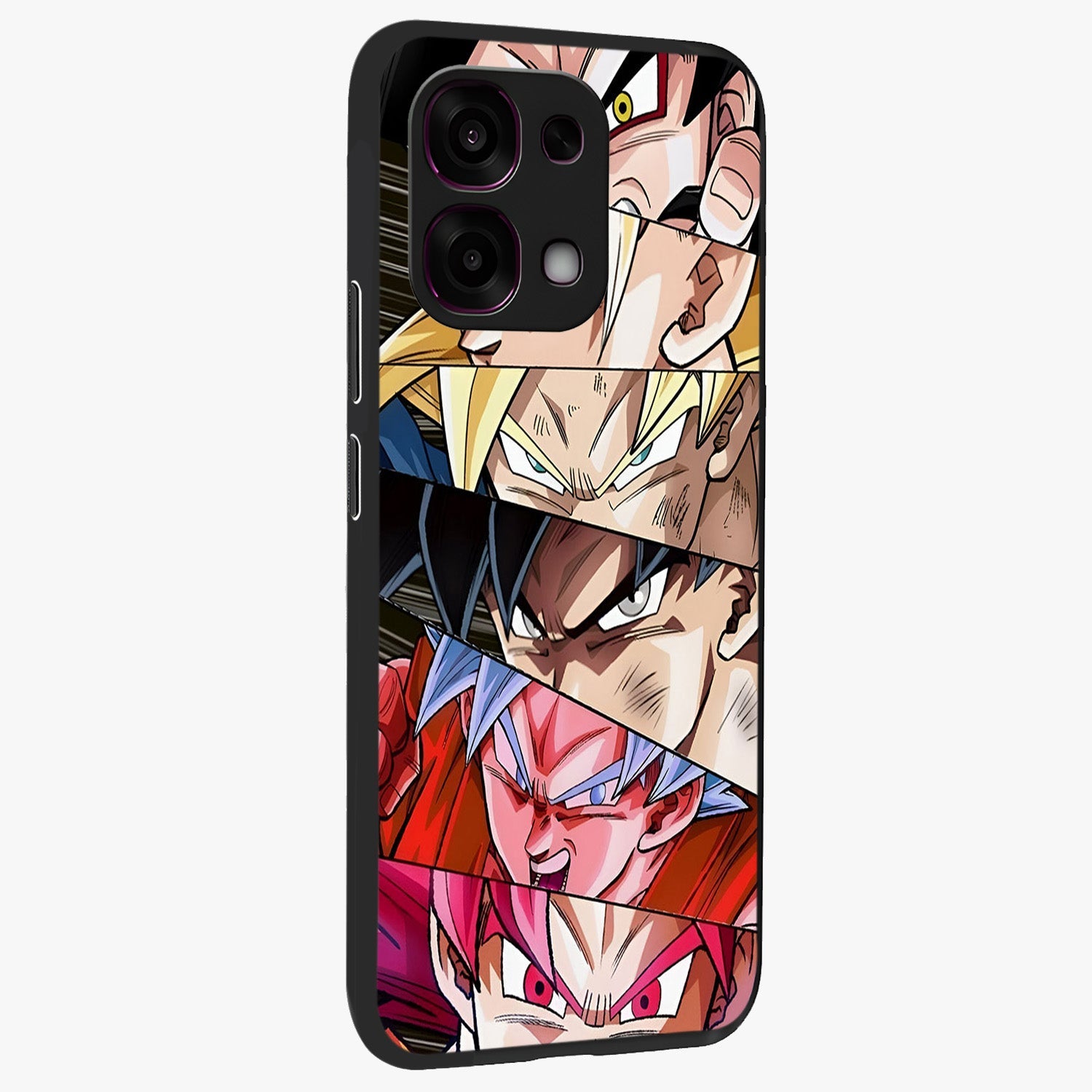 Anime Character Glass Case upright view showcasing expressive anime artwork with bold graphic style.