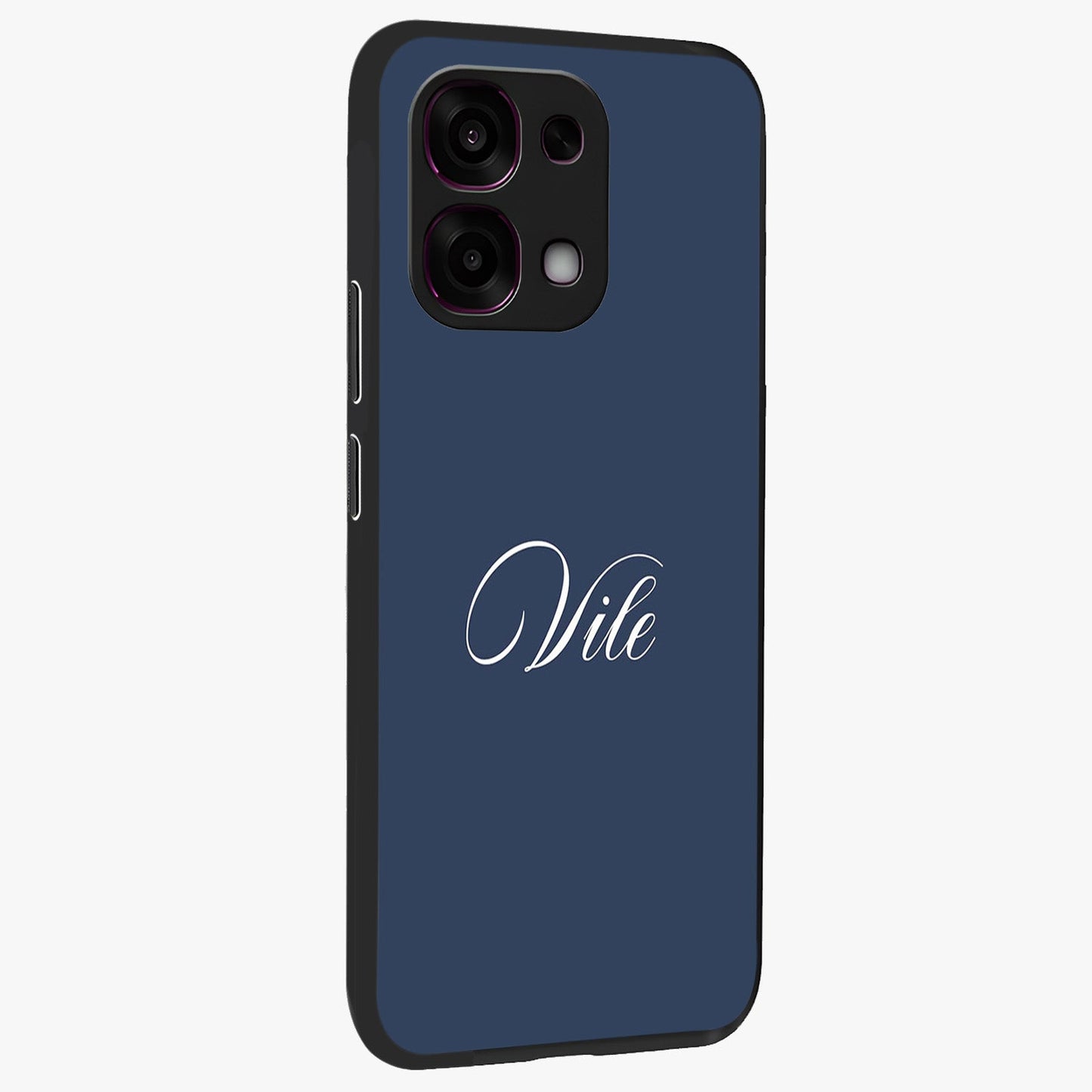 Blue Vintage Floral Pattern Glass Case displayed in angled mockup highlighting classic blue floral pattern and retro aesthetic design.