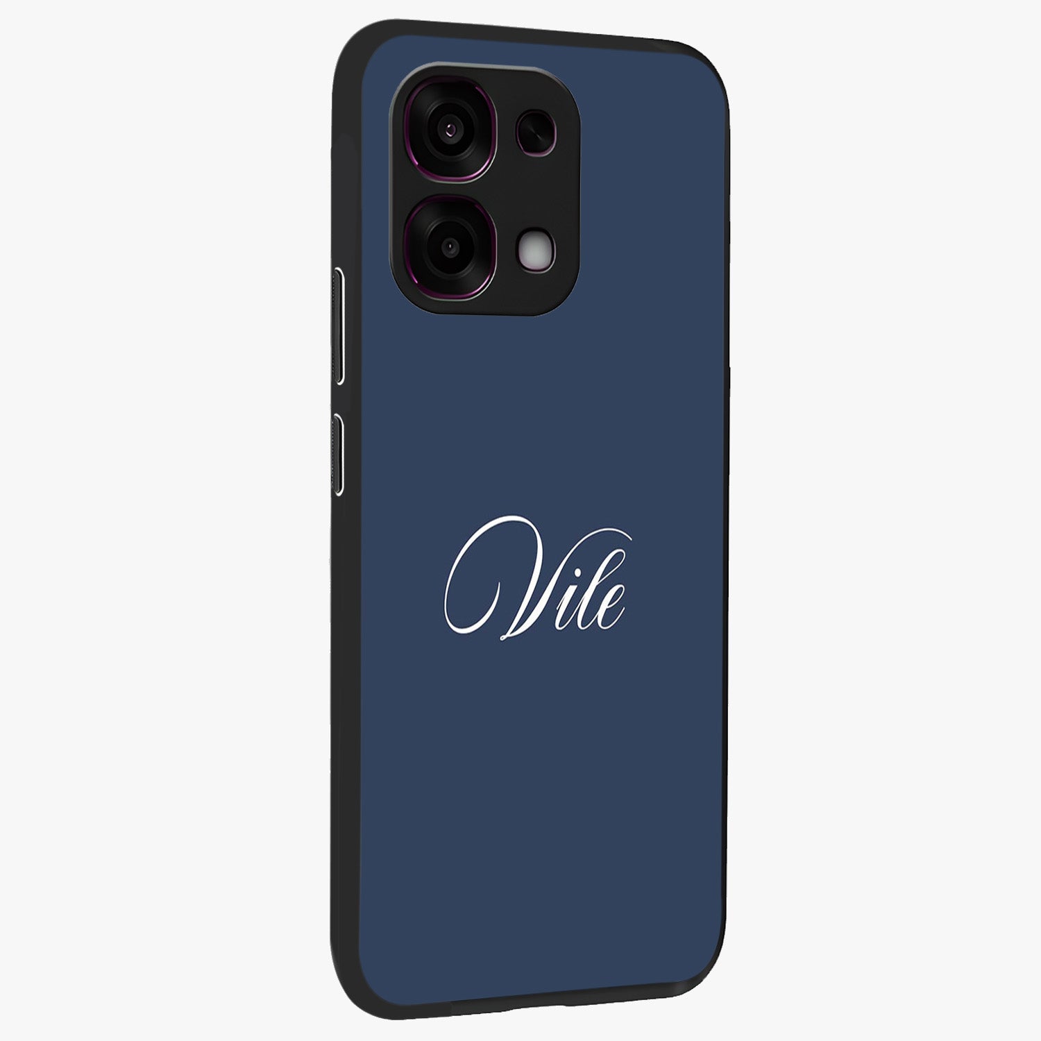 Blue Vintage Floral Pattern Glass Case displayed in angled mockup highlighting classic blue floral pattern and retro aesthetic design.