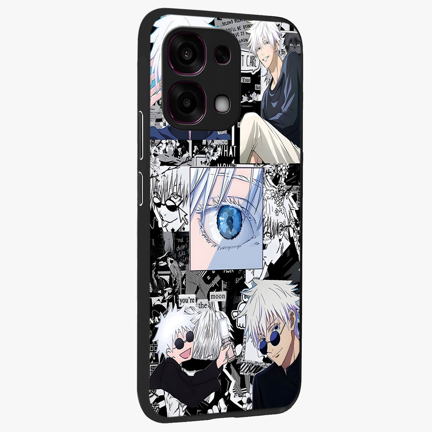 Infinity Sorcerer Chaos Glass Case upright view showcasing dramatic sorcerer artwork with chaotic mystical theme.