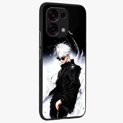 Limitless Shadow King Glass Case upright view showcasing bold shadow warrior artwork with epic fantasy theme.