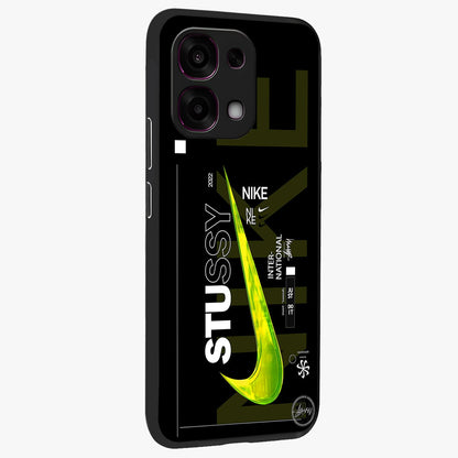 Neon Street Edition Glass Case upright view showcasing colorful neon artwork with modern street culture theme.