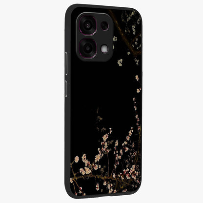 Petal Moon Light With Custom Name Glass Case upright view showcasing elegant floral moon artwork with personalized aesthetic.
