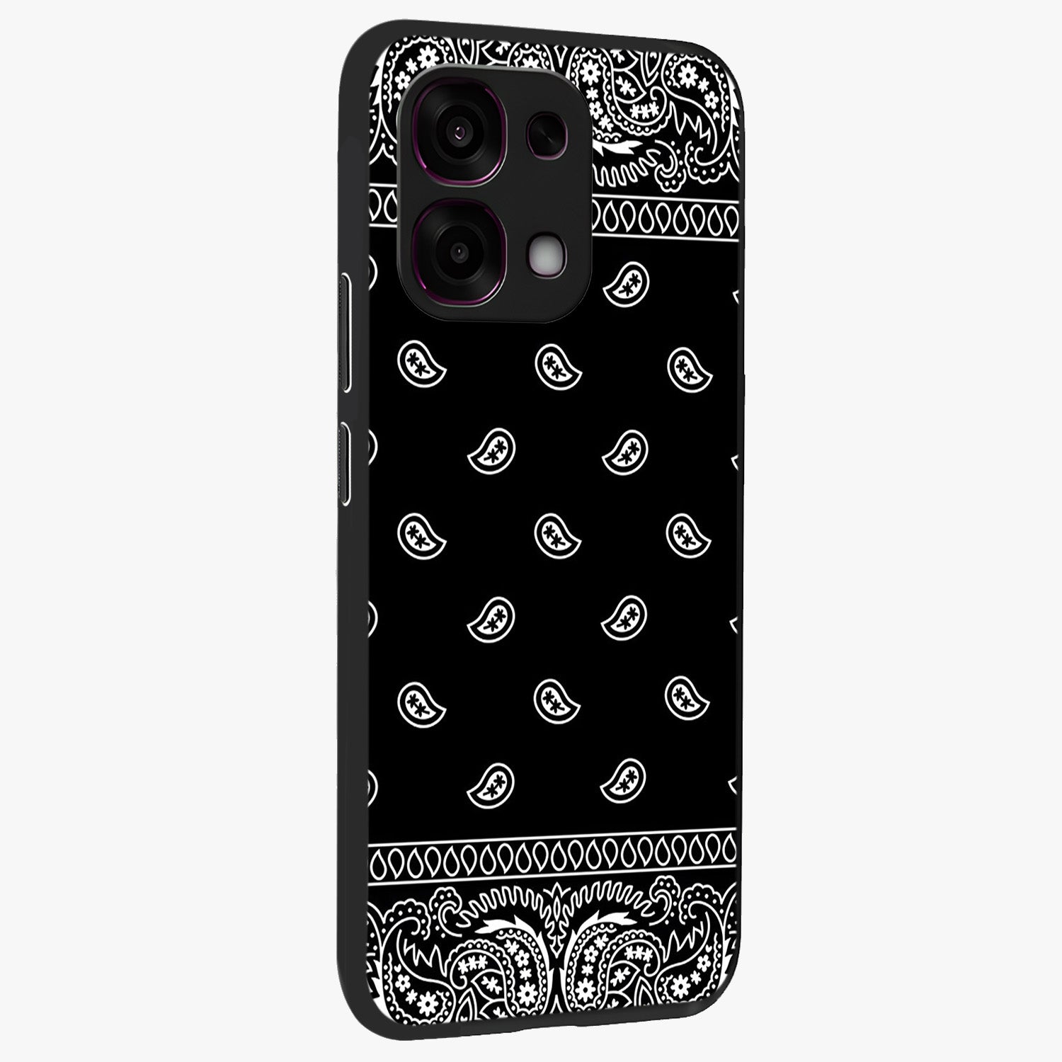 Retro Rebel Threads Glass Case upright view showcasing stylish vintage artwork with bold retro theme.