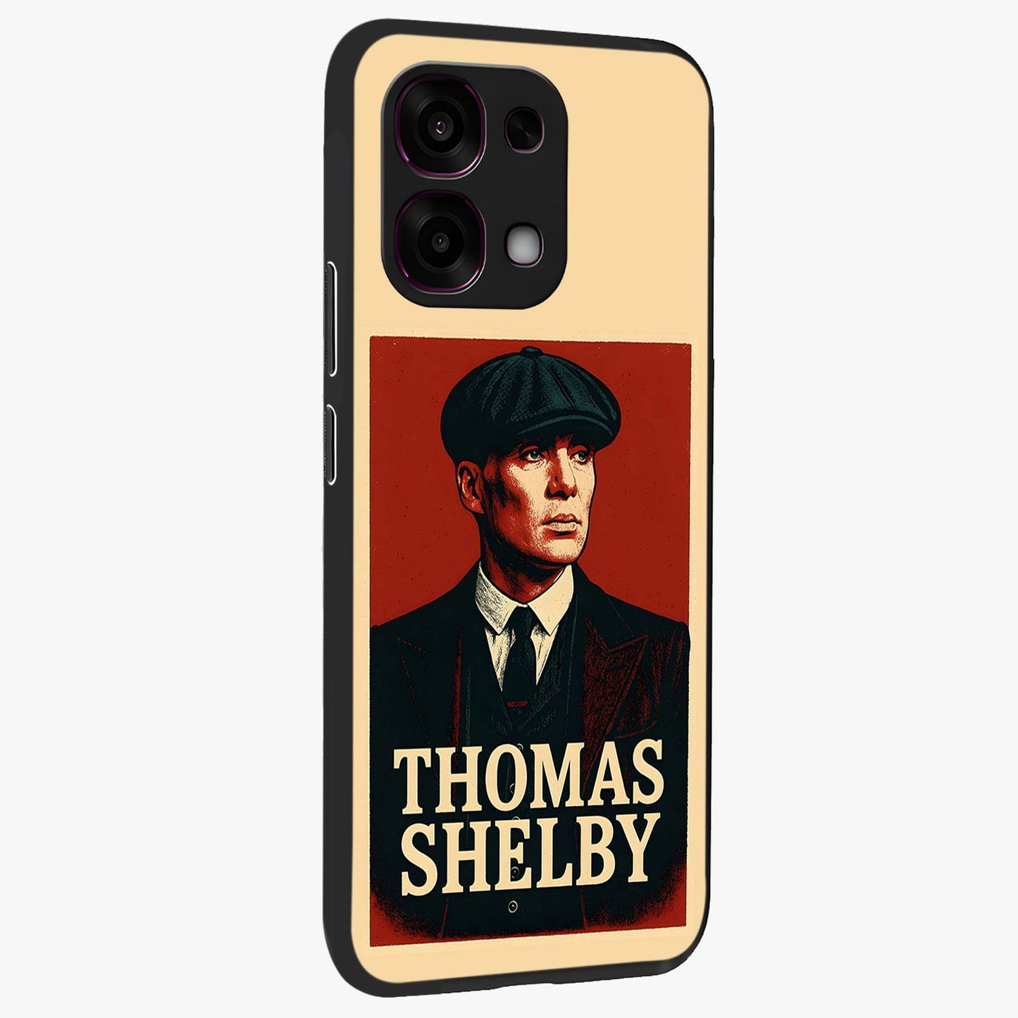 Vintage Mafia Authority Glass Case upright view showcasing dramatic vintage artwork with iconic authority theme.