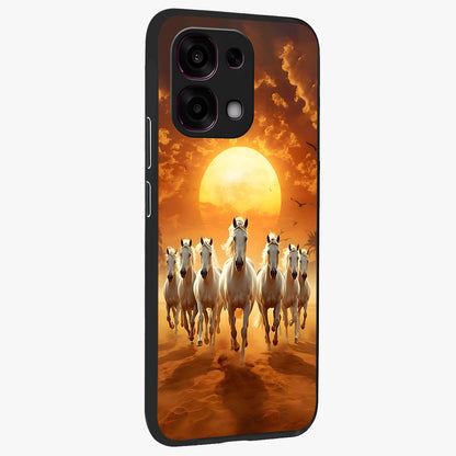 Wild Sunset Majesty Glass Case upright view showcasing dramatic sunset artwork with bold nature theme.