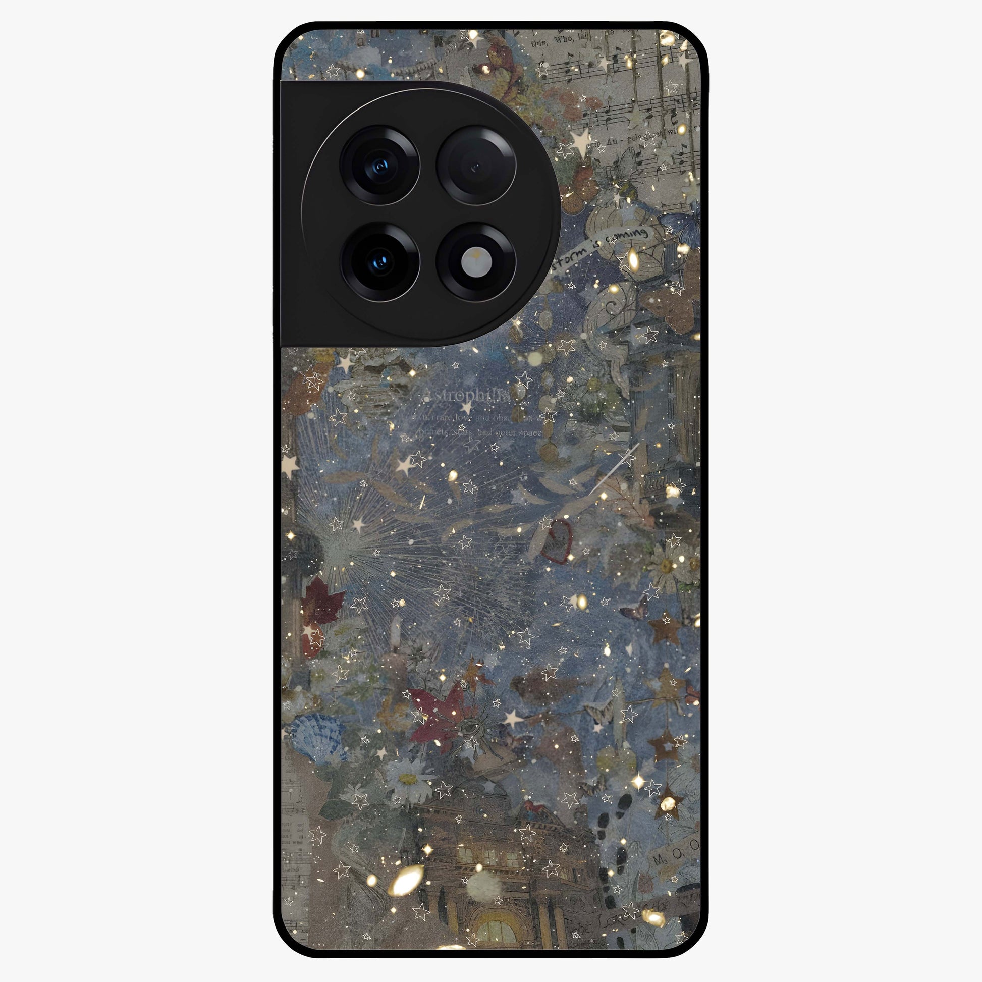 Aesthetic Astrolophia Glass Case for 1+11R front view featuring celestial astrology inspired artwork