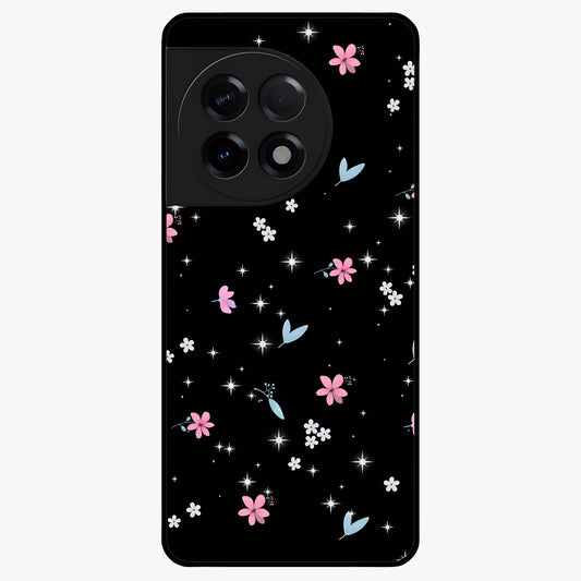 Black Aesthetic Wallpapers Glass Case for 1+11R bold front view featuring dark minimalist aesthetic artwork