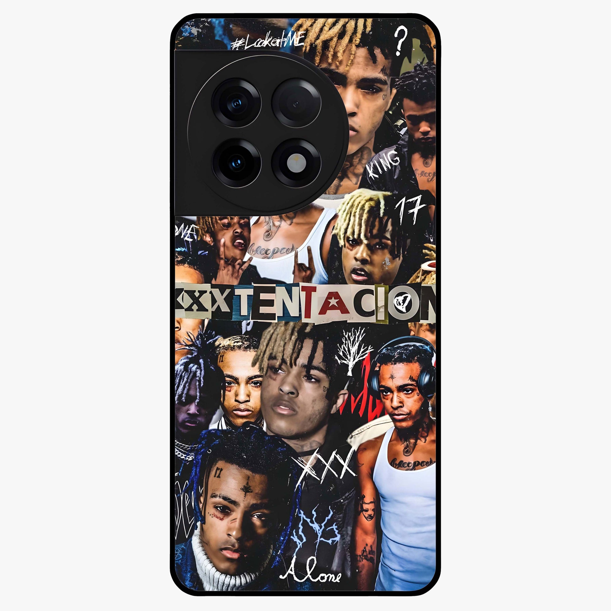 Broken Fame Diaries Glass Case for 1+11R bold front view featuring expressive diary inspired artistic artwork