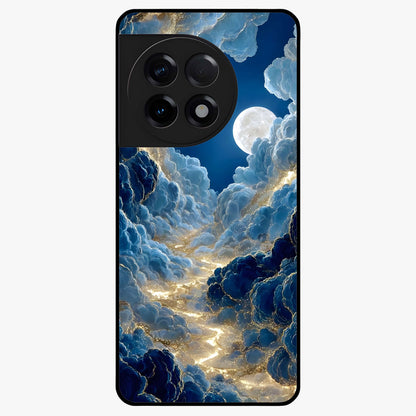 Celestial Cloud Path Glass Case for 1+11R serene front view featuring dreamy cloud pathway artwork