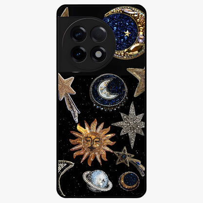 Celestial Gem Constellations Glass Case for 1+11R elegant front view featuring gemstone inspired constellation artwork