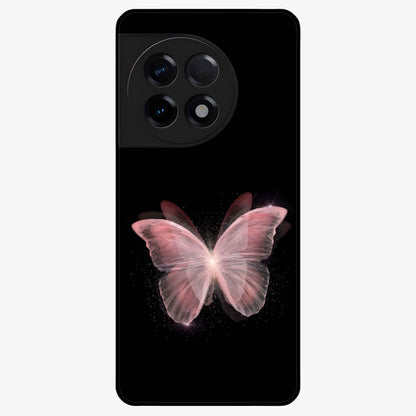 Celestial Wings Butterfly Glass Case for 1+11R elegant front view featuring butterfly artwork with cosmic accents