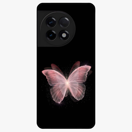 Celestial Wings Butterfly Glass Case for 1+11R elegant front view featuring butterfly artwork with cosmic accents