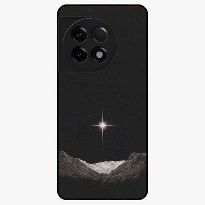 Cosmic Dream Night Glass Case for 1+11R dreamy front view featuring deep night sky artwork with glowing stars