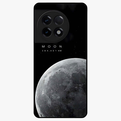 Cosmic Moon Glow Glass Case for 1+11R serene front view featuring glowing moon artwork with celestial tones