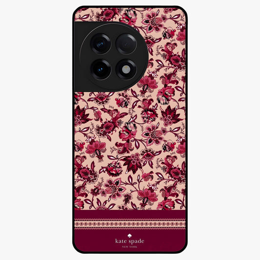 Crimson Rose Charm Glass Case for 1+11R elegant front view featuring rich red rose artwork