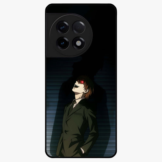 Crimson Shadow King Glass Case for 1+11R striking front view featuring bold shadow inspired crimson artwork