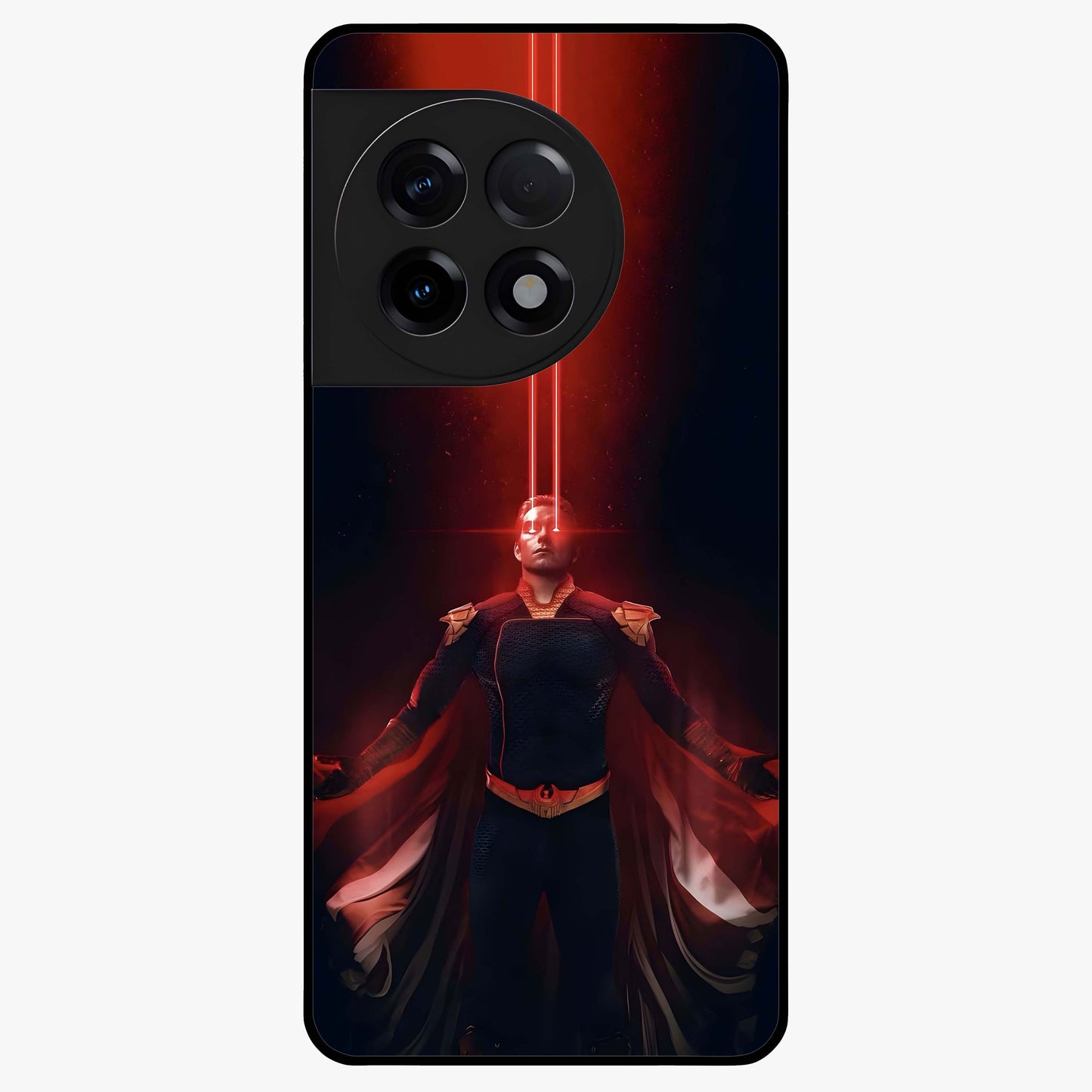 Crimson Vision Ascension Glass Case for 1+11R bold front view featuring visionary crimson themed artwork