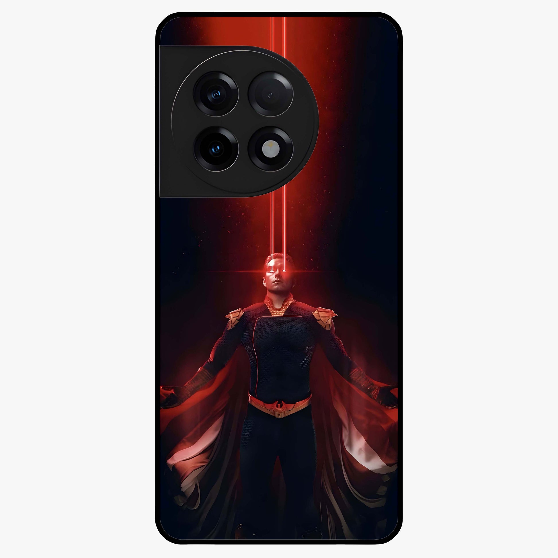 Crimson Vision Ascension Glass Case for 1+11R bold front view featuring visionary crimson themed artwork