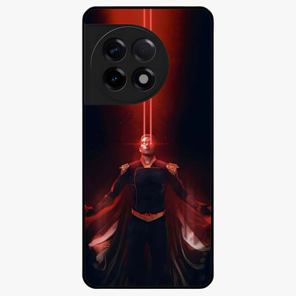 Crimson Vision Ascension Glass Case for 1+11R bold front view featuring visionary crimson themed artwork