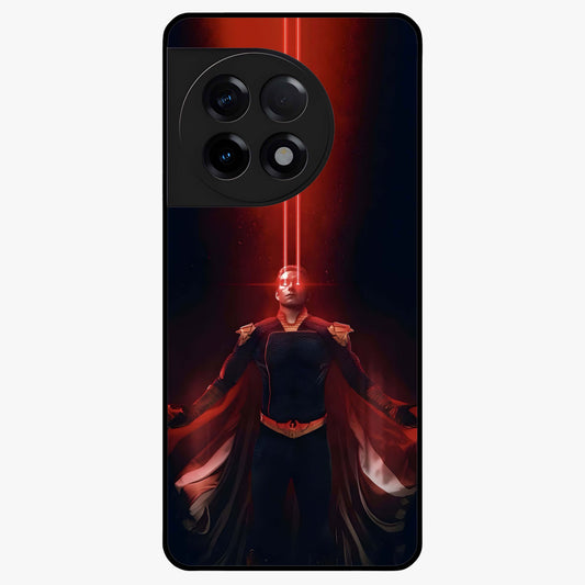Crimson Vision Ascension Glass Case for 1+11R bold front view featuring visionary crimson themed artwork
