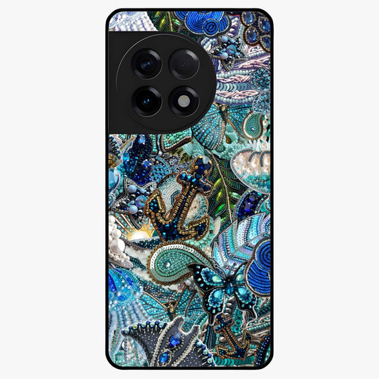 Crystal Ocean Magic Glass Case for 1+11R vibrant front view featuring sparkling ocean inspired artwork