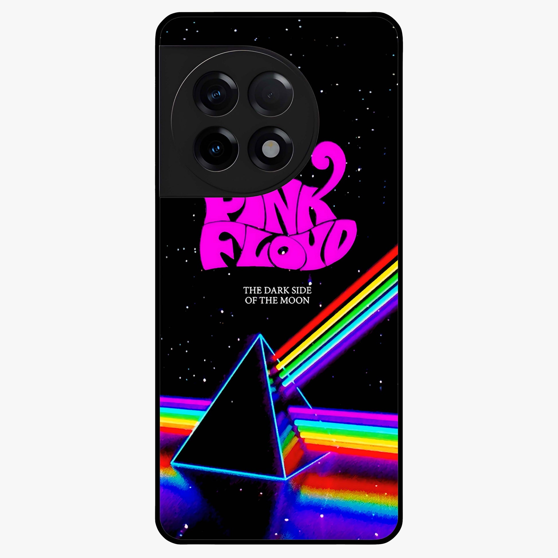 Galactic Light Frequency Glass Case for 1+11R futuristic front view featuring abstract light wave artwork