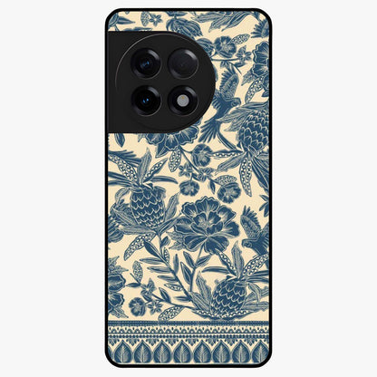 Heirloom Wild Bloom Glass Case for 1+11R elegant front view featuring vintage inspired wild floral artwork