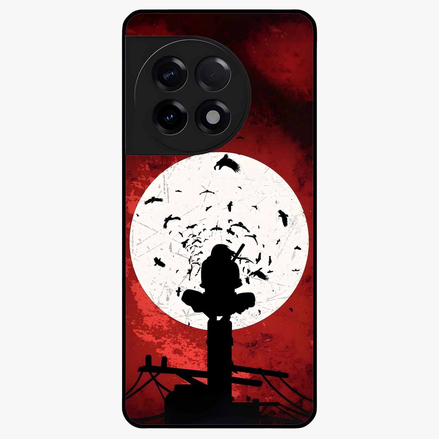 Itachi Limited Edition Naruto Anime Case Glass Case for 1+11R bold front view featuring intense anime character artwork