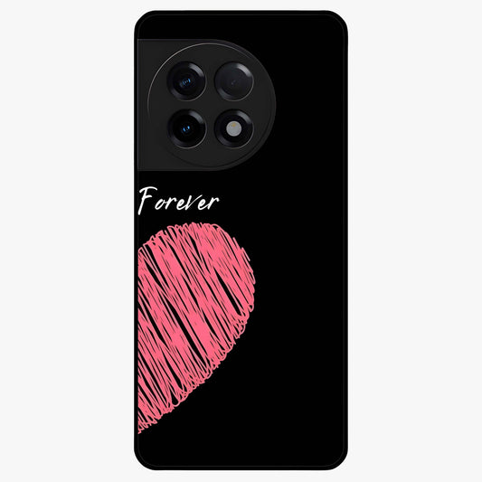 Love Forever Together Right Glass Case for 1+11R romantic front view featuring complementary couple artwork