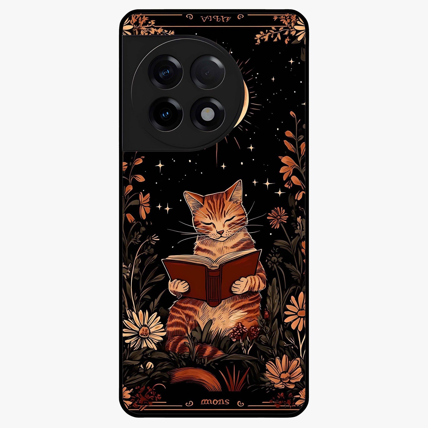 Magical Cat Chronicle Glass Case for 1+11R stylish front view featuring bold modern artistic artwork