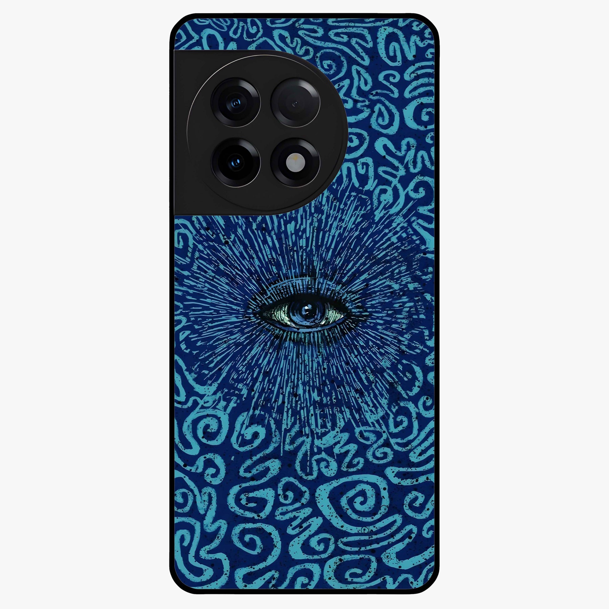 Mystic Inner Eye Glass Case for 1+11R dramatic front view featuring powerful inner eye inspired artwork