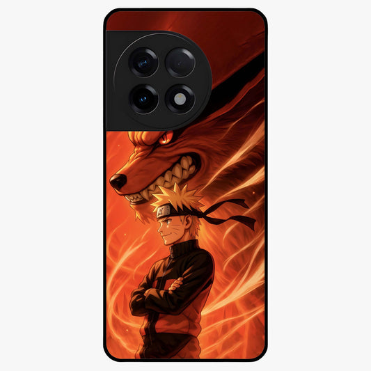 Nine Tails Legacy Glass Case for 1+11R powerful front view featuring legendary fox inspired artwork