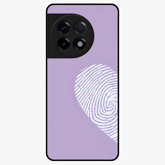 One Heart Identity Glass Case for 1+11R romantic front view featuring symbolic heart artwork