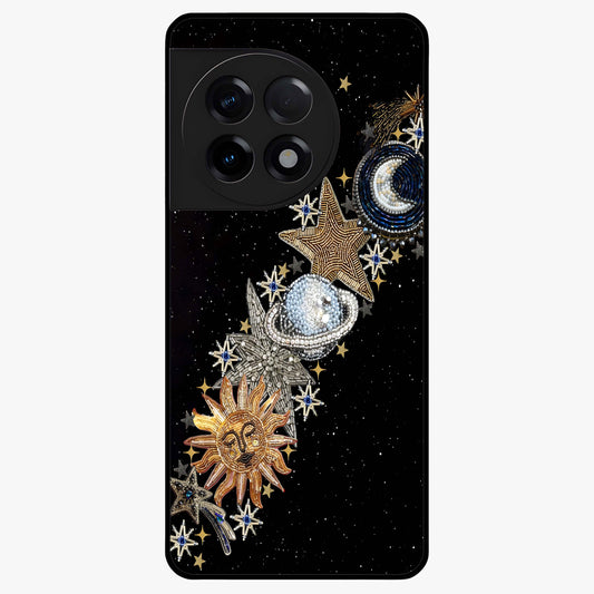 Pearls Universe Object Glass Case for 1+11R artistic front view featuring pearl inspired cosmic artwork