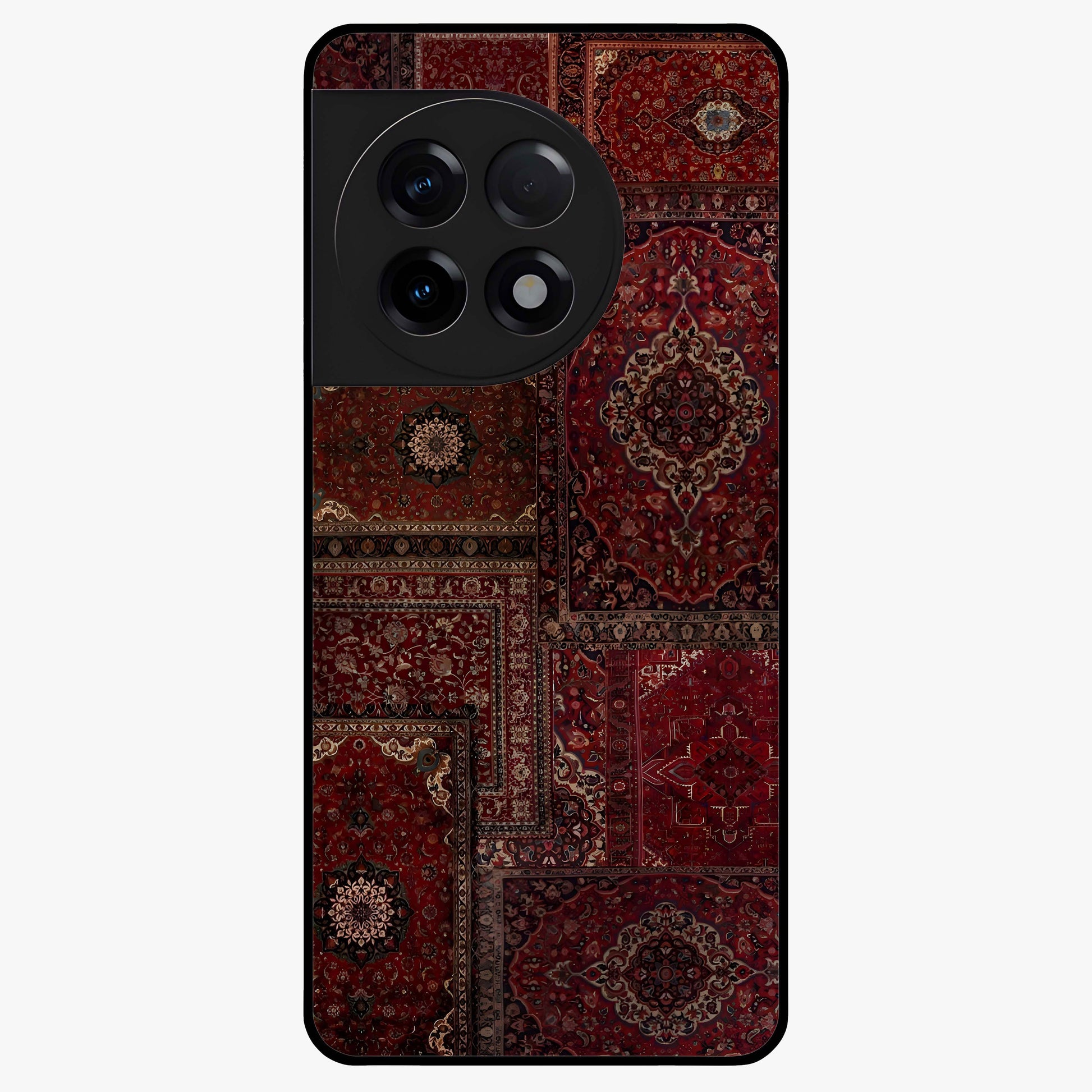 Persian Velvet Tale Glass Case for 1+11R luxurious front view featuring velvet inspired Persian pattern artwork