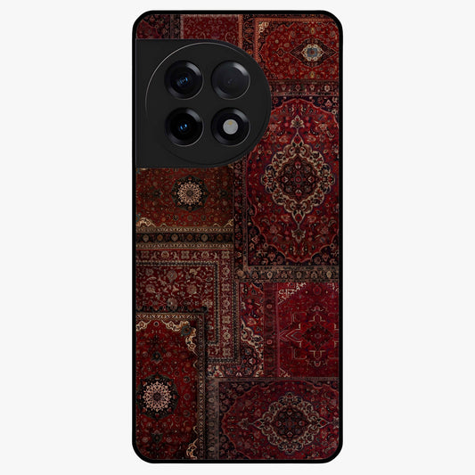 Persian Velvet Tale Glass Case for 1+11R luxurious front view featuring velvet inspired Persian pattern artwork