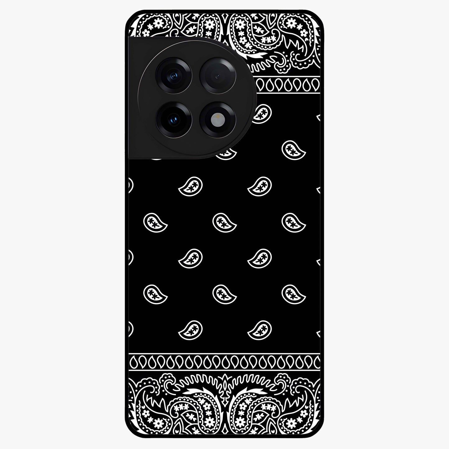 Retro Rebel Threads Glass Case for 1+11R stylish front view featuring vintage inspired graphic artwork